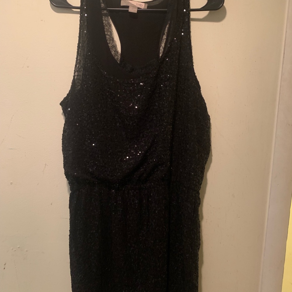 Black sequin dress